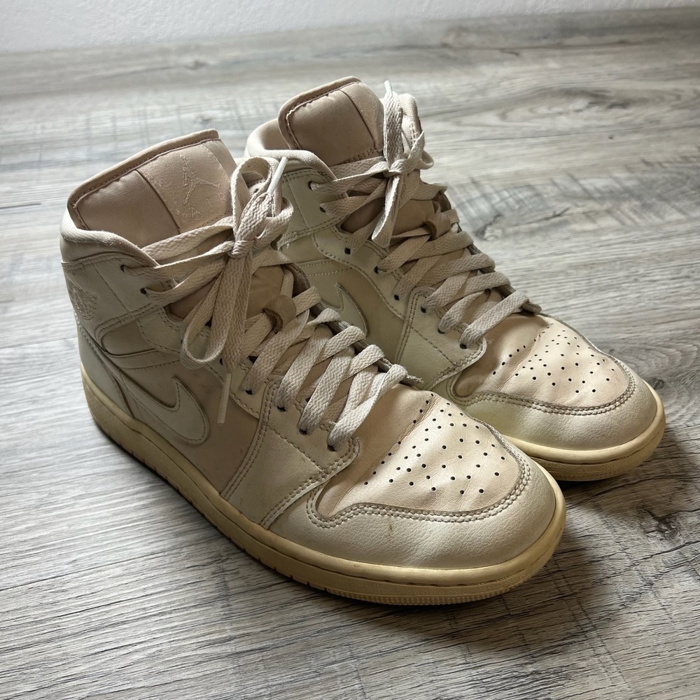 Jordan Air Jordan 1 Mid Womens 9 Orewood Brown Guava Ice BQ6472-201 Sneakers